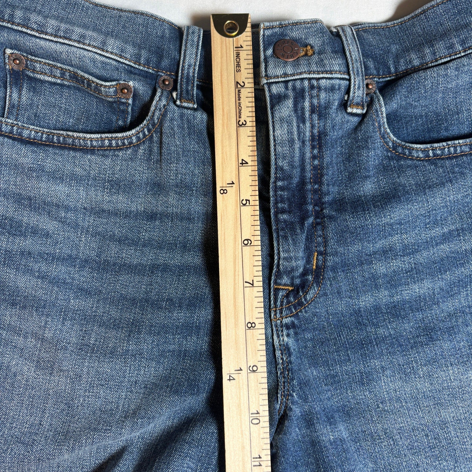 J.Crew Denim Shorts Womens 27 Blue Raw Hem Mid Rise Jean Shorts