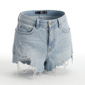 Hollister High Rise Vintage Short 4 Light Wash Distressed Denim Shorts Womens W25
