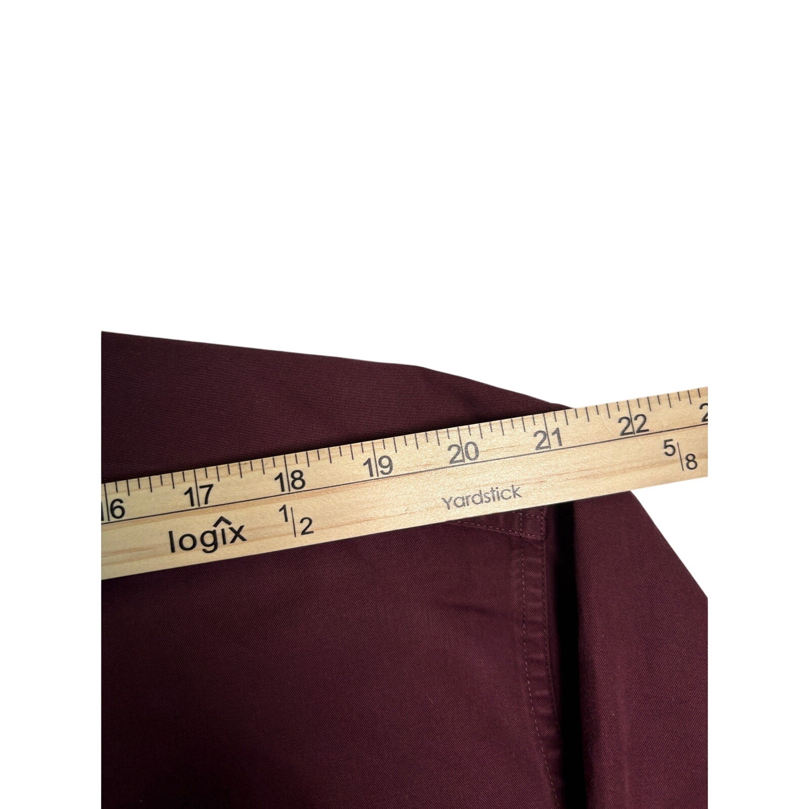 Dockers Button Up Shirt Mens XL Maroon Red Cotton LS Classic Fit Shirt