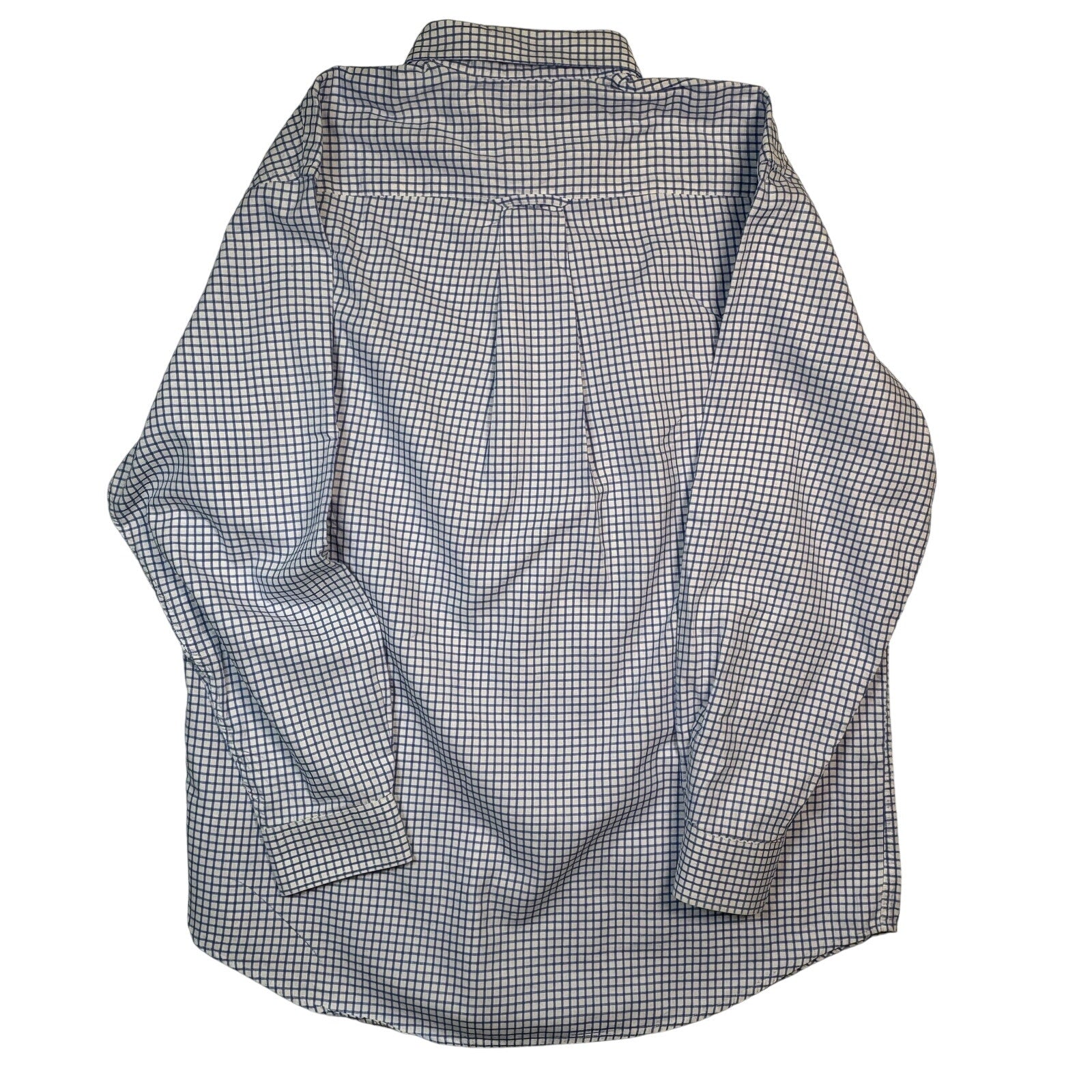 Orvis Country Hill Button Down Shirt Mens XL Blue Check Cotton LS Collar