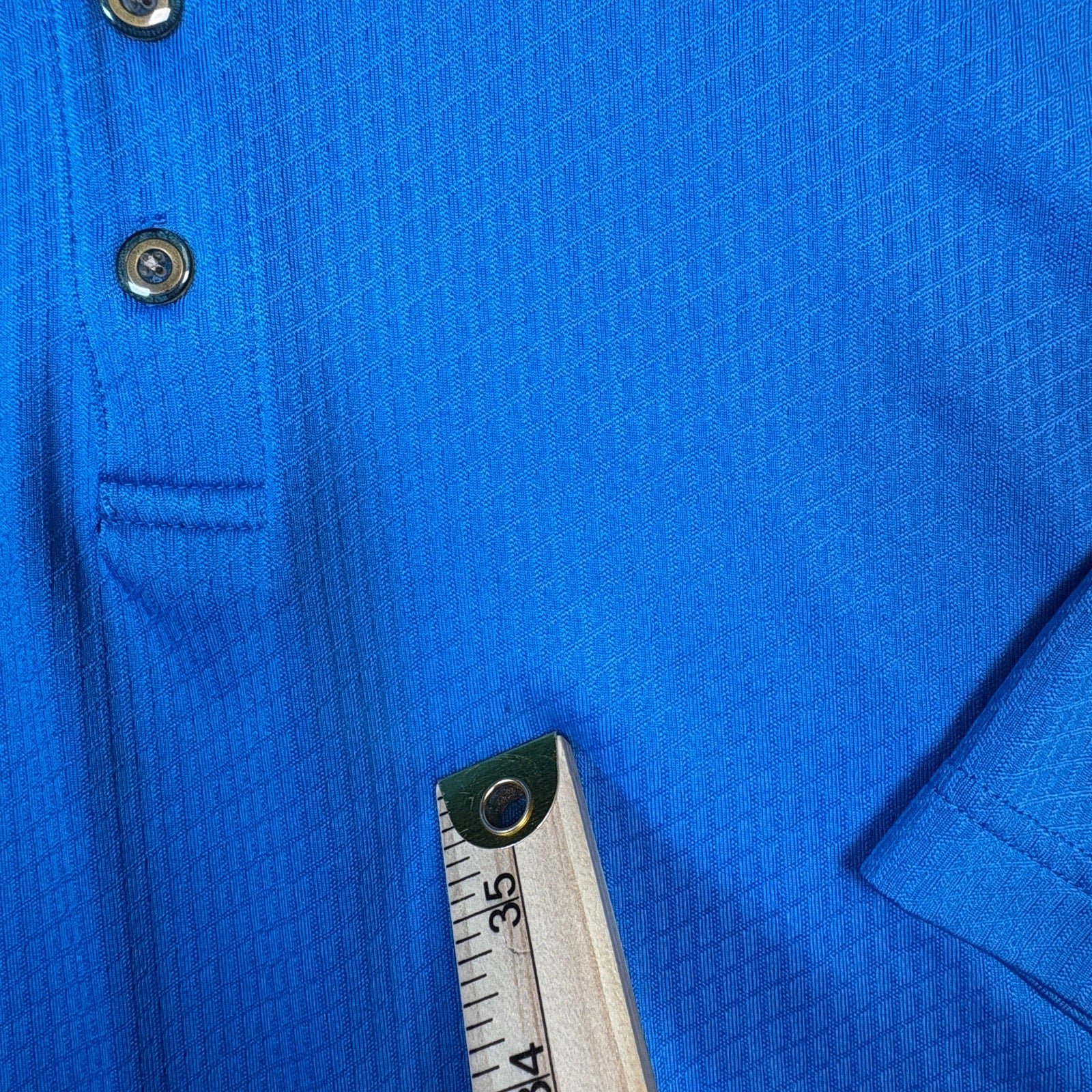 Kirkland Performance Polo Shirt Mens XL Blue Stretch Golf Casual LS